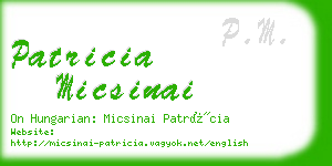 patricia micsinai business card